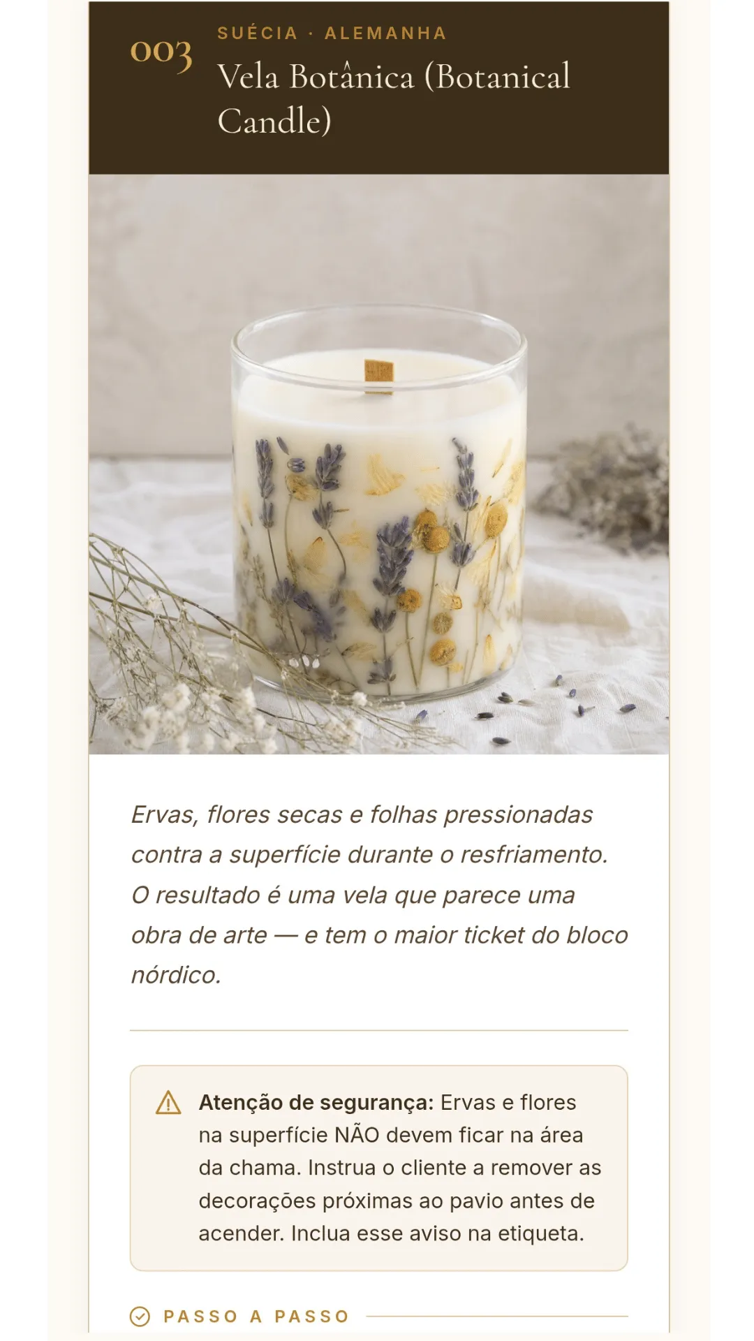 Vela Aromática Demonstrativa